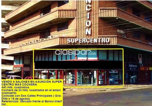 4 salones comerciales juntos en Asunción Super Centro
