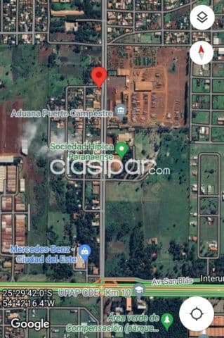 3 terrenos en km 10 acaray sobre calle 10 acaray, a 100m. De aduana campestre