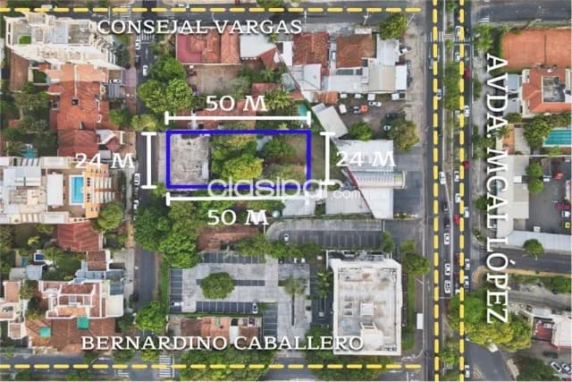 Terreno - Venta - Paraguay Asunción Herrera Amplio terreno de 24x50 a 100 metros de Mcal L — foto 4