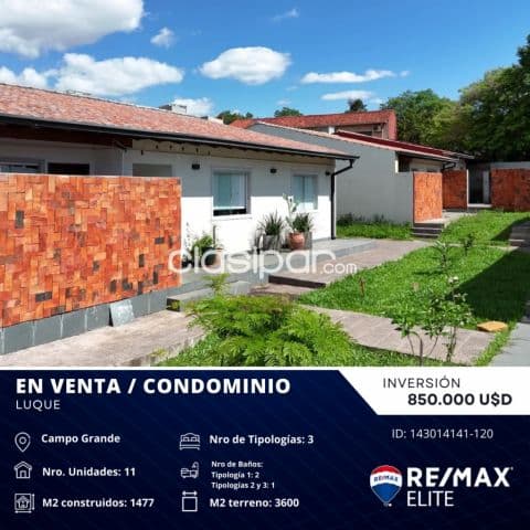 Inversión Única: Condominio Completo de 11 Unidades en Venta en CAMPO GRANDE, Luque