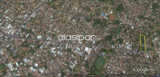 Villa Elisa ypatí s/ asfalto: 14.400 m2 ideal p/ futuros shopping, centro comerciales, etc