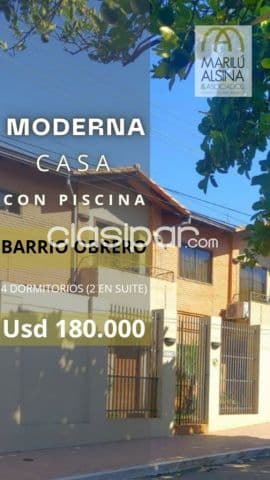 Moderna casa con piscina en venta