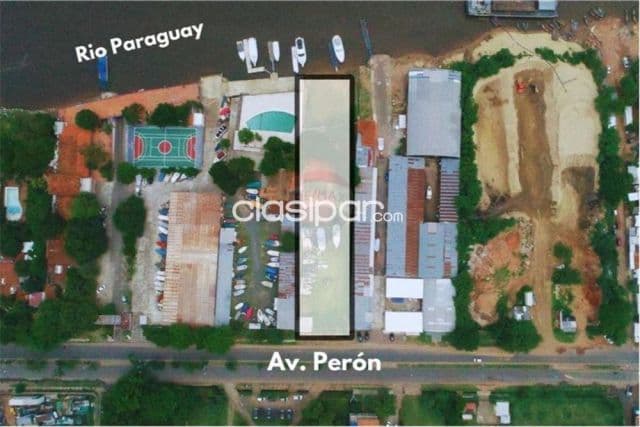 Terreno de 2.500 m2 sobre el río paraguay, avenida perón
