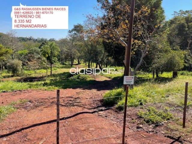 Hernandarias, Vendo 8.335 m2 sobre la super carretera
