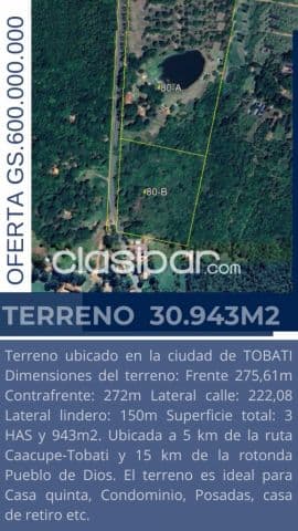Tobati: 30.943 m2, maravillosos! P/ loteamientos, desarrollos varios, 600.000.000 gs, foto 1