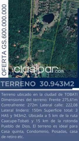 Tobati: 30.943 m2, maravillosos! P/ loteamientos, desarrollos varios, 600.000.000 gs, foto 2