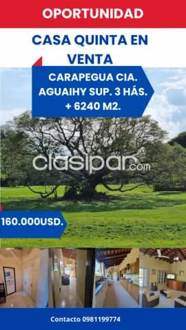En venta hermosa casa quinta de 3 has. + 6.240 m2., en carapegua, cia aguaihy !!!, foto 2