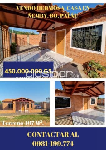 En venta hermosa casa con excelente ubicacion en esquina en Ñemby!!!