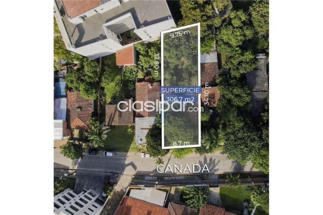 En venta terreno de 308 m2 zona Paseo La Galería