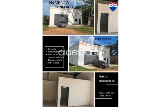 Deposito c/oficinas en Luque moras cue -terreno 435 m2 construccion 280m2 — foto principal