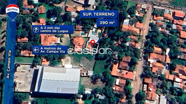 📣terreno de 396 m2. En tercer barrio de Luque📣