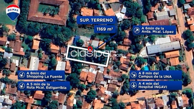 Espectacular y amplio terreno de 1169 m2 en Fernando de la Mora zona norte‼️