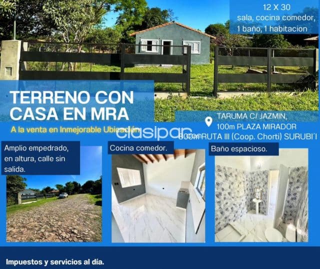 Terreno con Casa en Mariano Roque Alonso Barrio Mirador