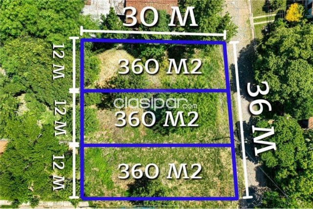 Terreno c/30mtrs de frente 1080 m2 en esquina ita enramada-Asunción a 300 mtrs peron