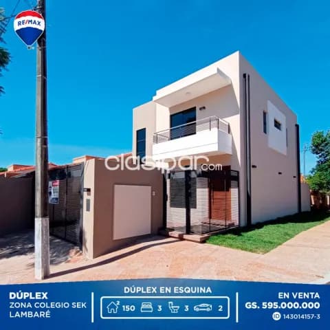 Duplex en esquina de 3 dormitorios - zona colegio sek - lambare — foto 4