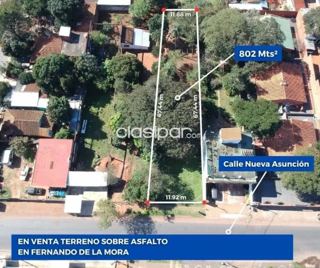 Amplio terreno en fdo de la mora sur - sobre calle nueva Asunción — foto 3