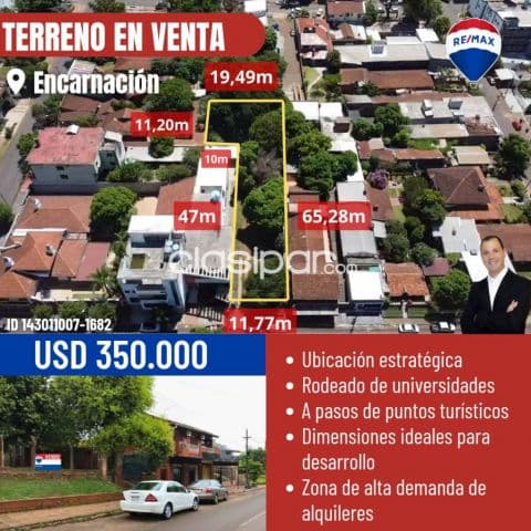 En VENTA terreno privilegiado en el corazón de la ciudad de Encarnación, foto 1