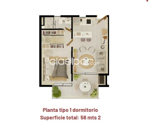 Depto en pozo de 1 dormit. Edif. Punto molas lopez, foto 2