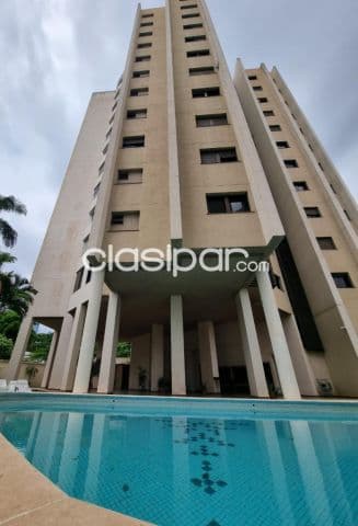Ed. Asturias: 235 m2, lujoso depto, 4 dormit, pisos parquet, climatizado, garaje, piscina