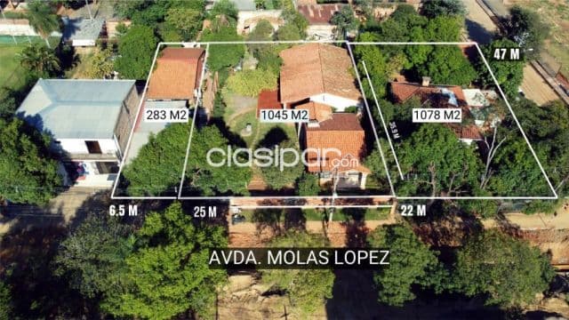 Terreno en asuncion sobre av. Molas lopez en esq