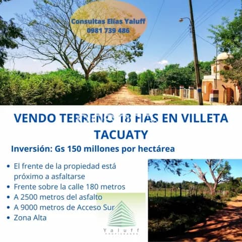 Terreno 18 has en villeta tacuaty — foto 2