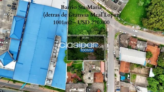 Terreno de 1.001 m2 en Santa María, Zona Villa Aurelia - CLLA6072213 — foto 2