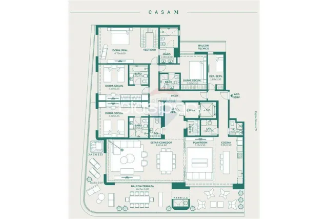 Penthouse 4 hab.en suite + area de serv. Edif.lujoso casa m a pasos shop.del sol — foto 2