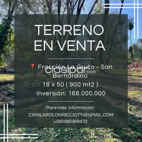 terreno de 900 m2 en San Bernardino, foto 2
