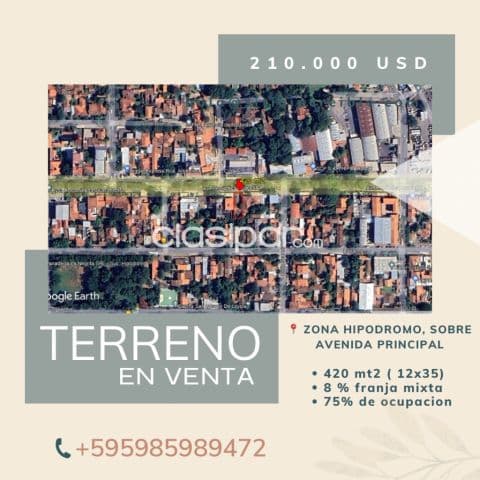 terreno de 420 m2 zona Hipodromo — foto 1