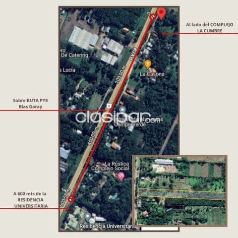 Coronel oviedo - en venta terreno de 3 has - sobre ruta 8 blas garay