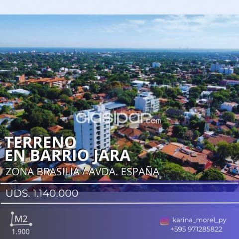 En barrio Jara importante terreno 1.900 m2