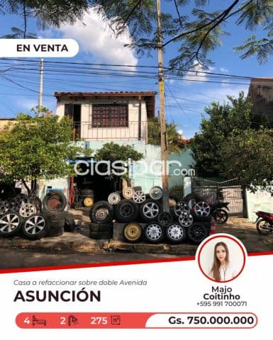 propiedad en Asunción, sobre doble Avenida