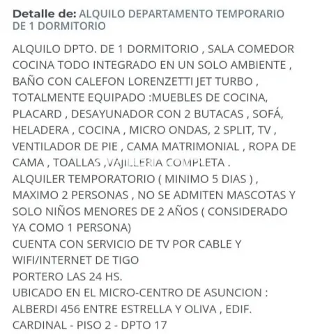 departamento amoblado en pleno centro de Asuncion, foto 2