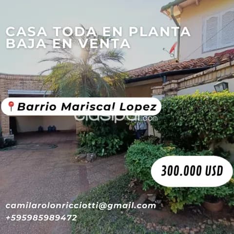 casa toda en planta baja en el barrio Mariscal Lopez — foto 2