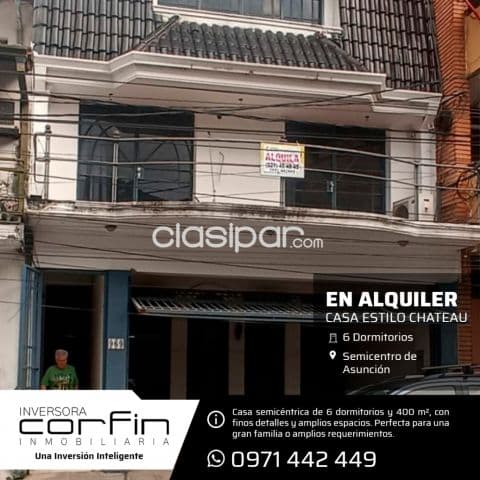 Casa semicéntrica de 6 dormitorios, 2 plantas,400 m2 cons, z/ universidad autonoma de asun — foto 1