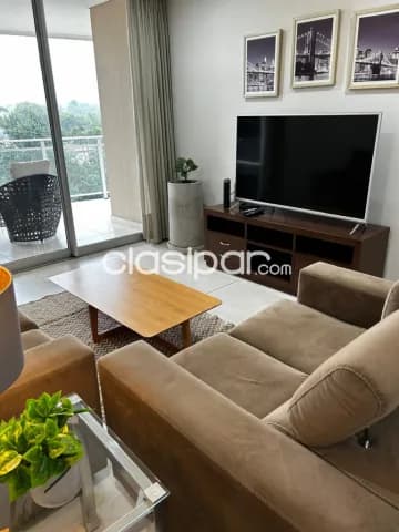 Villa Morra: Elegante dpto, 2 dormit, piscina, club, garajes, 1.200 usd, foto 4