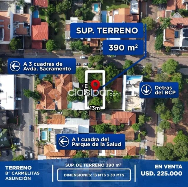 En venta terreno de 390 m2. Con excelente ubicacion en el bo. Carmelitas, zona bcp !!, foto 2