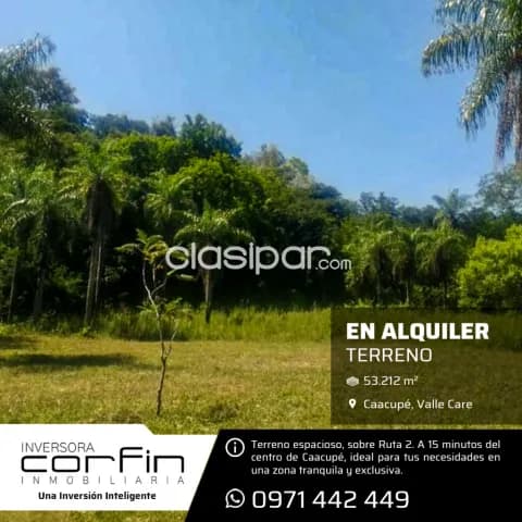 Terreno espacioso en caacupé, valle care, sobre ruta 2. 53,212 m², a 15 minutos del centro — foto 2