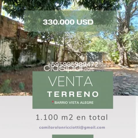 Terreno en esquina de 1.100 m2 en venta, barrio vista alegre, foto 2