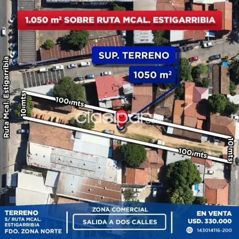 Terreno de 1.050 m2 fndo de la mora, sobre ruta mcal. Estigarribia. Zona comercial📣, foto 2