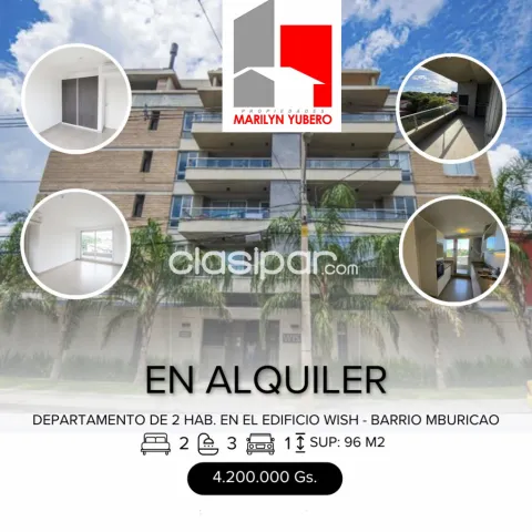 Departamento 2 hab. edificio Wish B. Mburicaó CL 898, foto 2