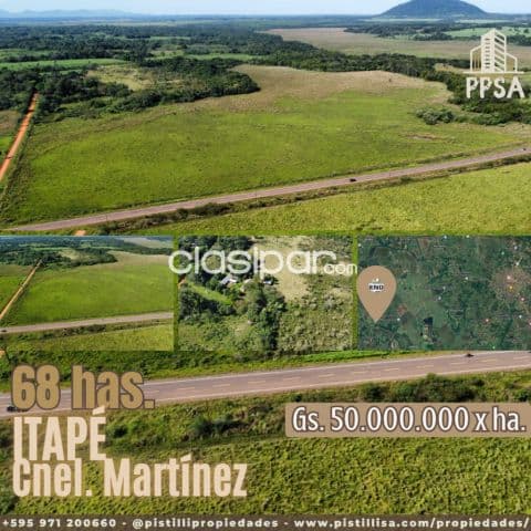68has. Itape, coronel martínez, guairá, paraguay