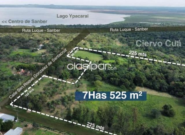 Terreno Rural en Ciervo Cuá con vistas al Lago Ypacarai - 7 Ha