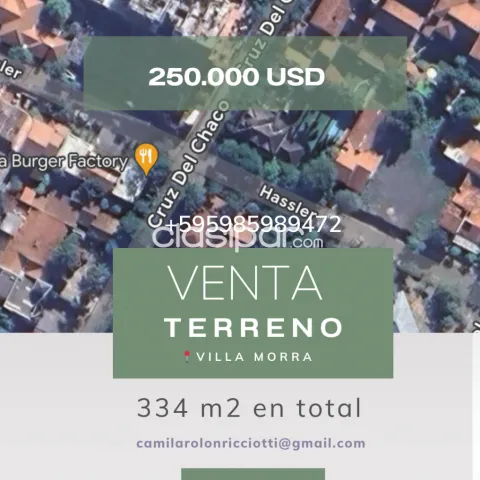 terreno de 334 m2 en Villa Morra Asunción, foto 2