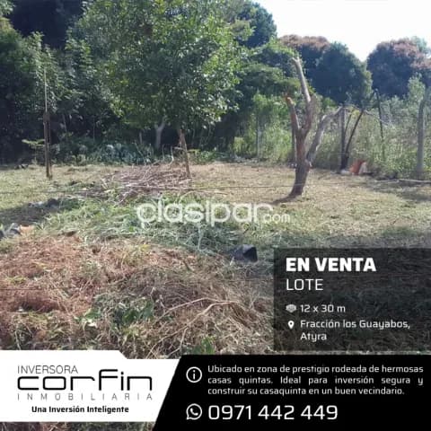 Atyra, exclusivo lote de 12 X 30mts. Fracción los guayabos, barrio san francisco — foto 2