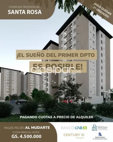 Residencial Santa Rosa Zona Municipalidad De Lambare Dptos A Precio De Alquiler — foto 2