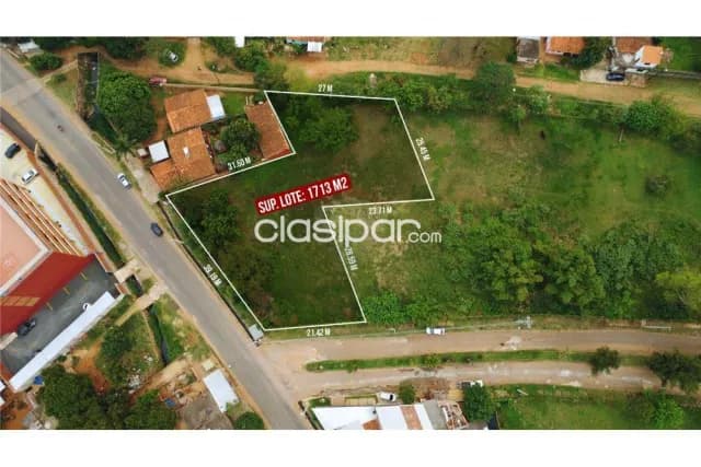 Terreno 1.713 m2 en esquina en Luque - sobre nanawa y los pinos, foto 2