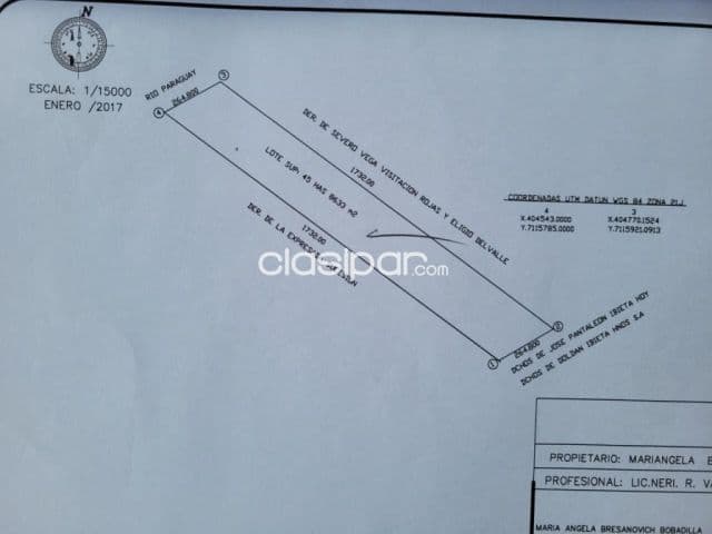 Villa oliva, alberdi, s/ rio py: Ideal p/ puertos, amarraderos, barcazas, barranca alta