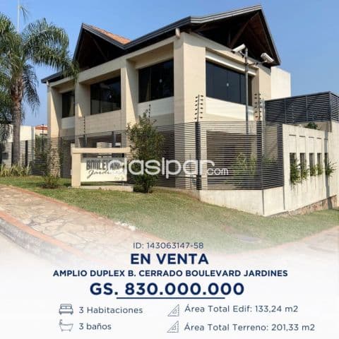 De duplex en barrio cerrado boulevard jardines