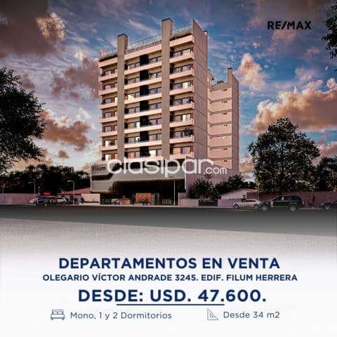 Departamento en venta en el edif. Filum Herrera